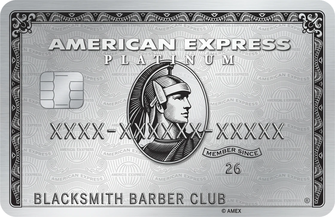Blacksmith Barber Club platinum member card